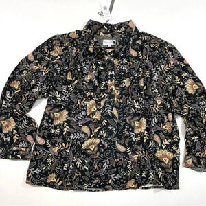 New Michael Stars Alexei Printed Blouse Tie neck